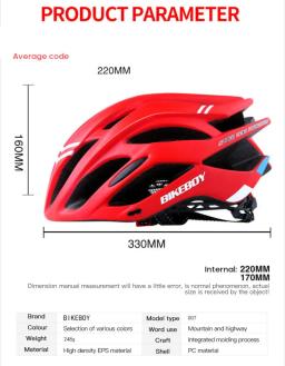 BIKEBOY-Capacete De Ciclismo Ultraleve, Capacete De Bicicleta Integralmente Moldado, Chapéu De Segurança De Equitação De Estrada, Equipamento MTB - Image 6