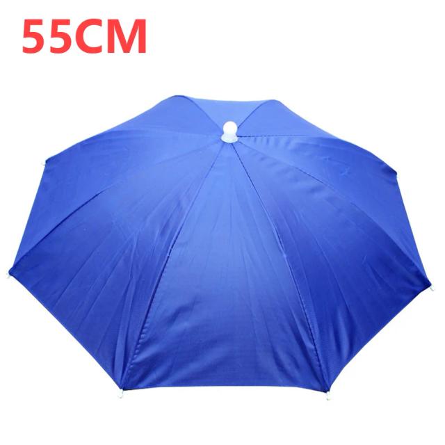 Chapéu Guarda-Chuva Portátil 55cm - Proteção Mãos-Livres para Atividades ao Ar Livre