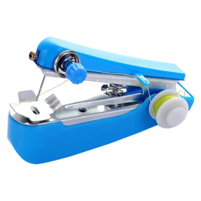 Mini máquina de costura portátil para roupas com ponto rápido e ferramentas eficientes