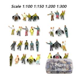 Escala 1:100-300 pessoas em miniatura modelo pintado figuras para diy construção mesa de areia estação de trem cena layout diorama kits 25 peças - Image 1