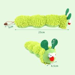 Caterpillar Shaped Plush Toy Cat, Contém Catnip, auto prazer, alívio do tédio, jogo interativo, Pet Supplies, Novo - Image 2