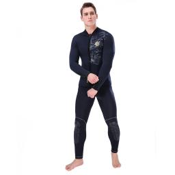 Jaqueta e calças de mergulho em neoprene para homens, Kite Surfing Suit, roupas subaquáticas, zíper frontal, 5mm - Image 1