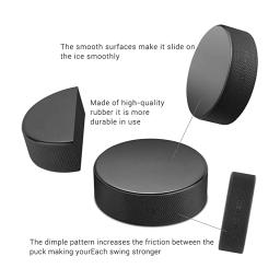 5/10 pces preto hóquei no gelo pucks para praticar bolas de hóquei de treinamento clássico com cordão saco de malha - Image 2