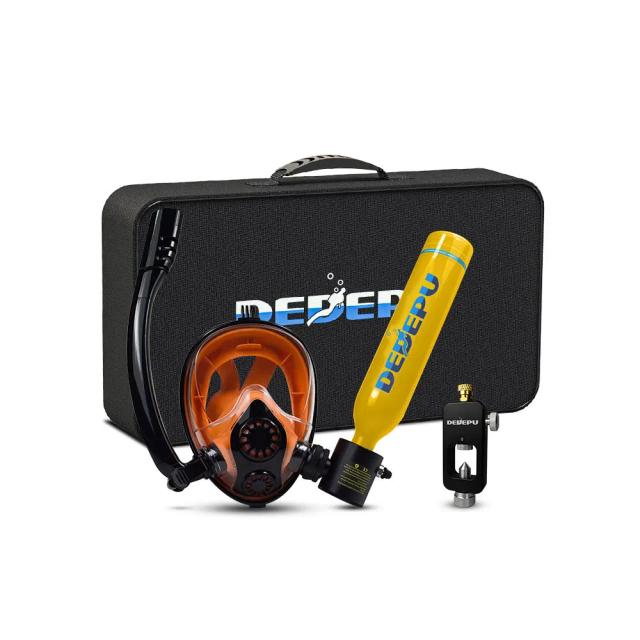 Tanque de Oxigênio Portátil DEDEPU 0.5L para Mergulho e Snorkeling com Máscara - Enchimento Rápido em Menos de 10 Minutos
