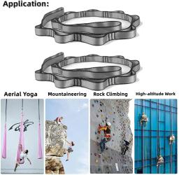 Corda de suspensão corda de escalada crisântemo yoga estiramento cinto extensor cinta corda para aérea yoga hammock swing voando anti-gravidade - Image 6