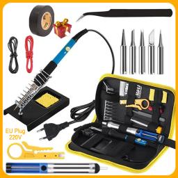 Kit de ferro de solda 20 em 1, kit de solda com multímetro digital LCD, ferro de solda de 60 W com 5 pontas extras, suporte - Image 1
