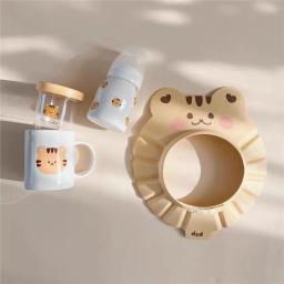 Cartoon Bear Baby Foam Shampoo Cap, Chapéu de lavagem de cabelo macio para crianças, Chuveiro de banho - Image 3