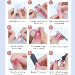 Cozimento de esmaltes grátis para mulheres, adesivo de design de arte, cobertura completa de unhas, adesivos coloridos, decoração - Image 6