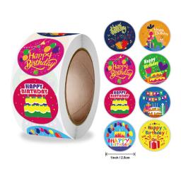 Etiquetas De Embalagem De Feliz Aniversário, Adesivo De Papel De Bolo Engraçado Para Presente De Aniversário, Decoração De Festa DIY, 500Pcs - Image 2