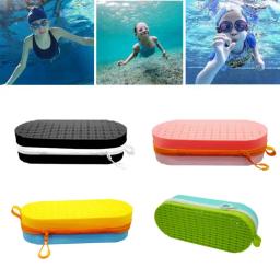 Silicone Swim Goggle Case com Clip e Drain Holes, Óculos de Natação, Caixa de Proteção, Portátil, Homens, Mulheres, Crianças - Image 1
