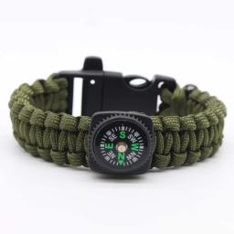 Pulseira de sobrevivência, pulseira, apito, bússola de emergência, ferramentas ao ar livre para camping e caminhadas - Image 5