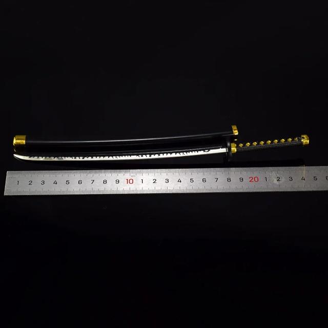 Lâmina Invertida com Bainha de Aço Samurai - Katana Rurouni Kenshin Himura, Decoração e Brinquedo de 26cm