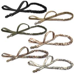 Trela tática do cão Bungee, liberação rápida, elástico leva corda, trelas do treinamento do cão militar, 2 alças - Image 1