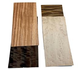 Misturado Fumado Eucalyptus Maple Madeira Folheado Pack, Marqueteria Inlay, Material de Arte, 20x10cm, T:0.4-0.5mm, 4 Pcs - Image 4
