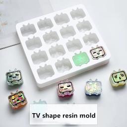 Diy resina uv transparente criativo tv forma moldes de areia lisa epóxi jóias acessórios molde molde fundição artesanal artesanato suprimentos - Image 1