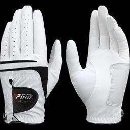 Luvas de golfe PGM pele de carneiro genuína + luvas de couro PU mão esquerda mão direita 1 peça com marca de golfe - Image 3