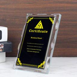 Personalizado troféu de cristal cor impressão prêmio concurso honra escola graduação lembrança certificado decoração para casa - Image 2