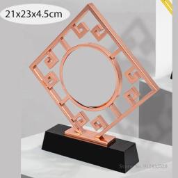 Troféu De Metal Estilo Chinês, Personalizado, Ouro, Prata e Cobre, Prêmio Comemorativo, Troféu De Cristal, Decoração Para Casa, High End - Image 5