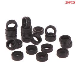 Tire pele carro modelo cena acessórios, pneu rodas, alta qualidade, 1:64, 20pcs - Image 2