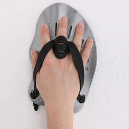 Pás De Palma De Silicone Com Alças Ajustáveis Pás De Treinamento De Natação Luvas De Mergulho, Fin Flipper Sports, Pás De Mão De Natação, 1 Par - Image 3