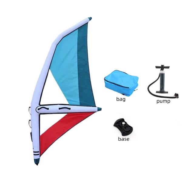 Vela Inflável para Windsurf com Prancha de Paddlesurf e Pipas de Surf a Vento