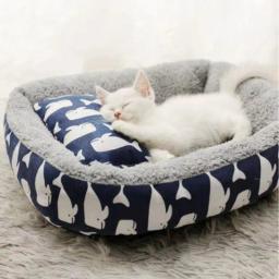 Cama macia quente do animal de estimação do algodão, colchão do cão, cães pequenos, médios, grandes, ninho, cesta do cão, esteira, casa, inverno - Image 2
