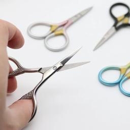 Tesoura em relevo para costura, ponto cruz retrô, prata antiga, tesoura pequena bonita vintage, corte de linha de pesca, tesoura de tecido DIY - Image 6