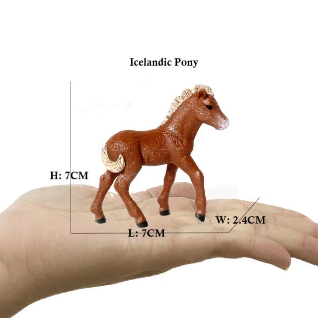 Estatuetas Pônei Cavalo de Plástico PVC - Coleção Infantil