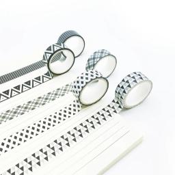 Conjunto de fitas Washi para Scrapbooking, fitas decorativas mascaradas Washi, fitas adesivas brancas vintage, adesivos de jornal - Image 4