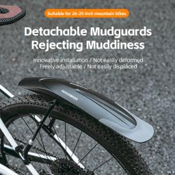 ROCKBROS Para-lamas para bicicleta Para-lamas de libertação rápida ajustável e leve para proteger 26-29 polegadas MTB Acessórios para bicicletas de montanha - Image 2