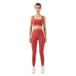 Roupas de atletismo ginásio conjunto roupa de treino esporte leggings e sutiã conjunto yoga roupas para as mulheres roupas esportivas correndo terno 2 peça - Image 5