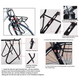 Bicicleta mtb cremalheiras dianteira rack de transporte da bicicleta estrada carga cremalheiras saco de transporte prateleira de bagagem suporte acessórios da bicicleta - Image 5