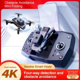 Ky912 mini drone 4k hd câmera de pressão de ar altura fixa quatro lados evitar obstáculos profissional dobrável quadcopter brinquedo - Image 1