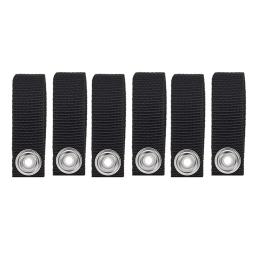 Hóquei Capacete Chin Strap, destacável, durável, resistente ao desgaste, pano Oxford, preto acessórios de substituição, 6 pcs - Image 2