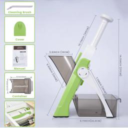 Mandolina Slicer Vegetal Chopper, Cortador De Batata De Alimentos, Tiras Julienne Dicer, Espessura Ajustável, Cozinha Cortando Artefato - Image 5