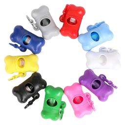 Bone Shaped Pet excremento saco de lixo, Dispenser portátil, cães transportando, suprimentos de limpeza, quando sair, Pet Produtos - Image 1