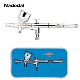Nasedal NT-180 dupla-ação pistola 9cc gravidade feed airbrush kit conjunto para arte artesanato modelo corpo prego - Image 1