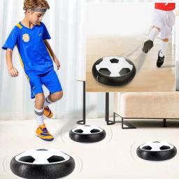 Bola de futebol elétrica Hover com projetor de luz LED Brinquedos suspensos de futebol Almofada de ar deslizante Espuma flutuante Presente infantil - Image 2