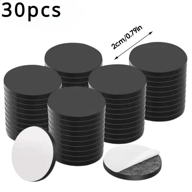 Ímãs Adesivos Redondos Flexíveis 20mm x 2mm - Pacote com 50/100 Peças