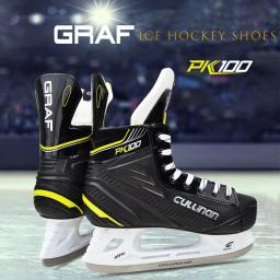Sapatos de patinação rápida para adultos e crianças, sapatos de hóquei no gelo, faca, patins reais, esportes de inverno, 1 par - Image 1