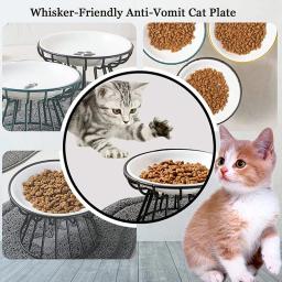 Tigela anti-cervical para animais de estimação, Nordic Cat Food Rack, Pé alto enlatado, Tigela para cachorro de reforço, Pé alto enlatado - Image 4