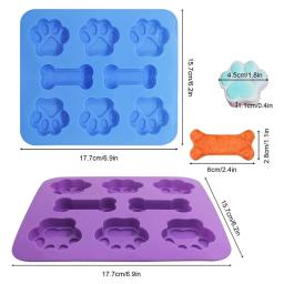 Moldes de silicone para cão e cachorro, bandejas reutilizáveis de doces gelo, biscoitos de chocolate, assadeira, forno, microondas, lava-louças, seguro - Image 6