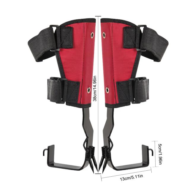 Conjunto Ajustável de Spikes e Cravos para Escalada com Cinto de Segurança, Corda Lanyard e Acessórios de Sobrevivência para Camping e Caça