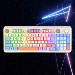 K82 Teclado mecânico para jogos com retroiluminação RGB, 94 teclas, portátil, com fio, computador, laptop, tablet - Image 3