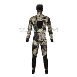 Fato de mergulho longo com capuz masculino, mergulho subaquático, natação, surf, neoprene, 5mm - Image 5