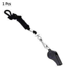 ABS Professional Black Whistle com colhedor, esportes ao ar livre, camping, caminhadas, jogo de arbitragem, treinamento, sobrevivência, 1, 2, 4pcs - Image 3