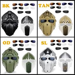 Capacete Tático Protetor de Paintball Wargame, Airsoft Outdoor Shooting Máscara Completa, Proteção PC Rápida, Alta Qualidade - Image 6