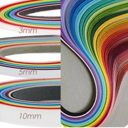 Filigrana Long Stiff Quilling Conjunto de Tiras de Papel, Mix Craft Belching, Arte DIY, 24 Cores, 3 PCs, 5mm, 2 Pacotes, 10mm, 1 Pacote, 24 Cores - Image 3