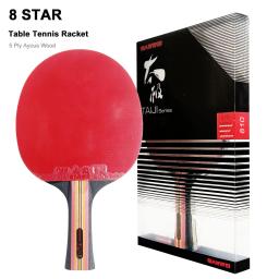 SANWEI-Raquete De Tênis De Mesa, Madeira Profissional, Carbono, Ping Pong Ofensivo, Borracha Pegajosa, Ataque Rápido, 7, 8, 9 Estrelas, Taiji - Image 4