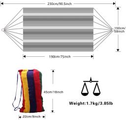 Listra de lona portátil pendurar cama, Hammock ao ar livre, casa, viagens, Camping Swing, duplo, pessoas solteiras, esportes de jardim - Image 2